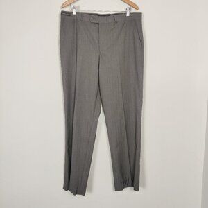 Valentino Men's Dress Pants Size 54 Gray Wool Super 120's Creased Formal Classic